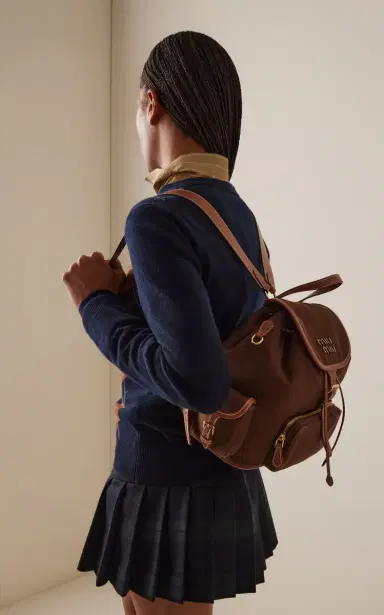 Miu Miu Canvas Backpack | Thumbnail 2 Miu Miu Canvas Backpack | Thumbnail 2