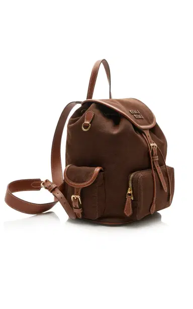 Miu Miu Canvas Backpack | Thumbnail 3 Miu Miu Canvas Backpack | Thumbnail 3