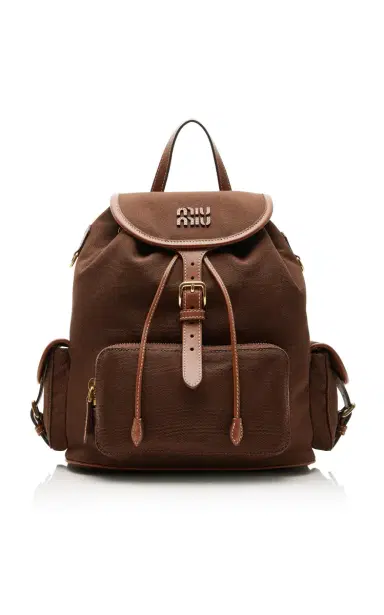 Miu Miu Canvas Backpack | Thumbnail 1 Miu Miu Canvas Backpack | Thumbnail 1