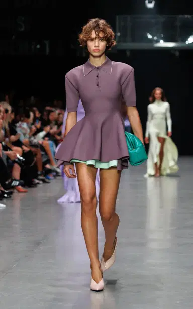 Stella McCartney Peplum Knit Polo Mini Dress | Thumbnail 7
