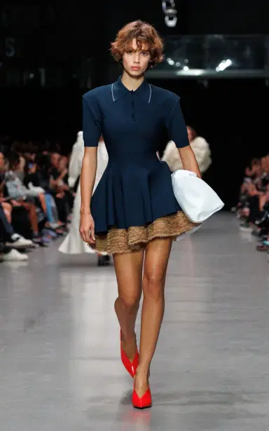 Stella McCartney Peplum Knit Polo Mini Dress | Thumbnail 1