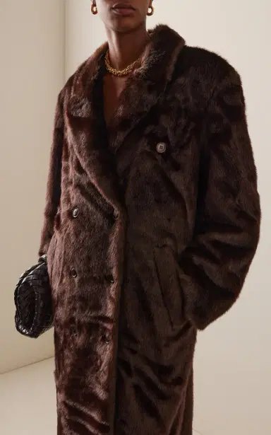 Stand Studio Harper Faux Fur Double-Breasted Coat | Thumbnail 2 Stand Studio Harper Faux Fur Double-Breasted Coat | Thumbnail 2