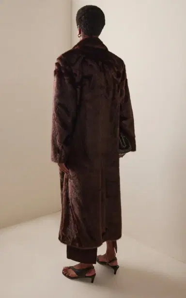 Stand Studio Harper Faux Fur Double-Breasted Coat | Thumbnail 4 Stand Studio Harper Faux Fur Double-Breasted Coat | Thumbnail 4