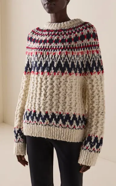 Moncler Grenoble Fair Isle Wool-Blend Top | Thumbnail 2
