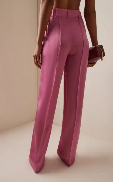 BEVZA Exclusive Bra Closure Satin Trousers | Thumbnail 4