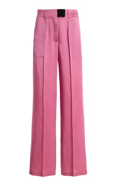 BEVZA Exclusive Bra Closure Satin Trousers | Thumbnail 1