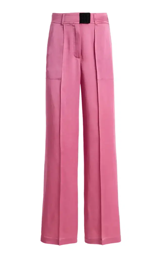 BEVZA Exclusive Bra Closure Satin Trousers