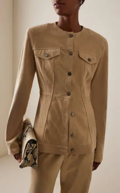 Haikure Temple Suede Jacket | Thumbnail 2