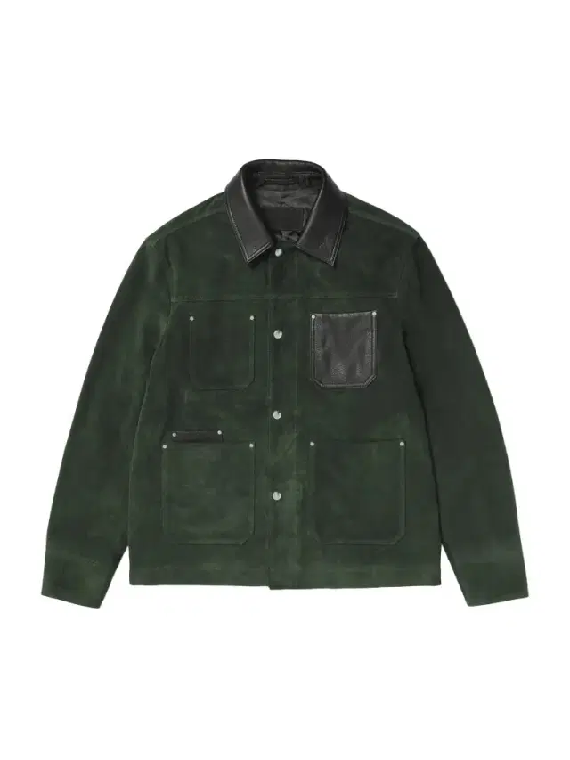 MR P. Full-Grain Leather-Trimmed Suede Chore Jacket - Men