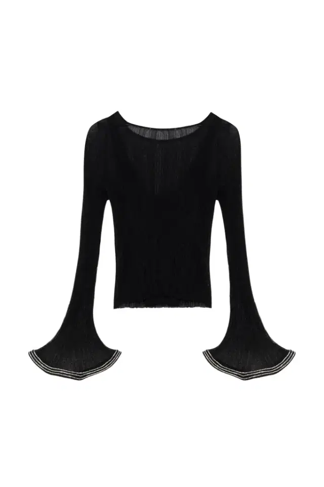 Maebry Metallic Plisse Top