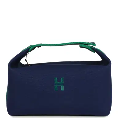 HERMÈS Hermes Bride-A-Brac GM Marine Canvas Palladium Hardware | Thumbnail 1