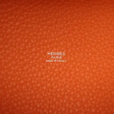 HERMÈS Hermes Picotin Lock 18 Orange Clemence Palladium Hardware | Thumbnail 8 HERMÈS Hermes Picotin Lock 18 Orange Clemence Palladium Hardware | Thumbnail 8
