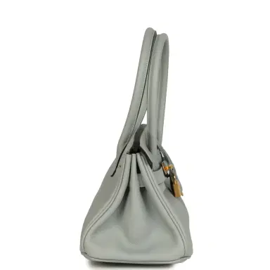 HERMÈS Hermes Shoulder Birkin Light 29 Bleu Glacier Evercolor Gold Hardware | Thumbnail 3