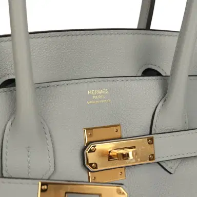 HERMÈS Hermes Shoulder Birkin Light 29 Bleu Glacier Evercolor Gold Hardware | Thumbnail 7