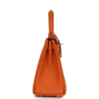 HERMÈS Hermes Special Order (HSS) Kelly Retourne 25 Orange Verso Togo Gold Hardware | Thumbnail 3 HERMÈS Hermes Special Order (HSS) Kelly Retourne 25 Orange Verso Togo Gold Hardware | Thumbnail 3