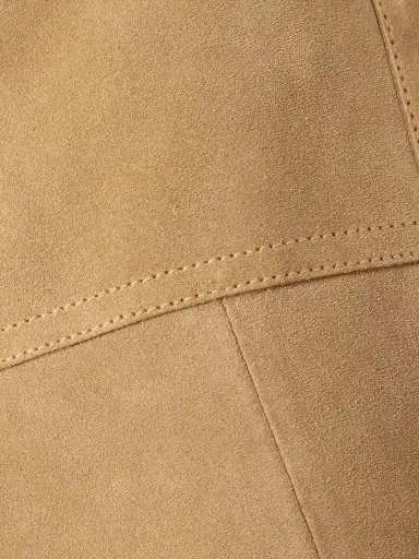 Victoria Beckham Paneled Suede Midi Skirt | Thumbnail 5