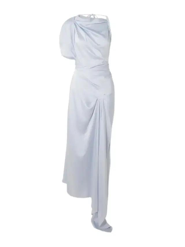 Asymmetric Draped Satin-crepe Midi Dress