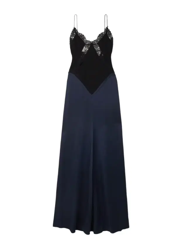 Lace-trimmed Crepe And Satin-crepe Gown