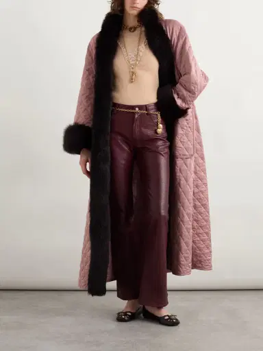 Chloé Textured-leather Flared Pants | Thumbnail 2