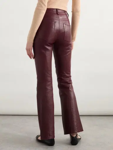 Chloé Textured-leather Flared Pants | Thumbnail 4