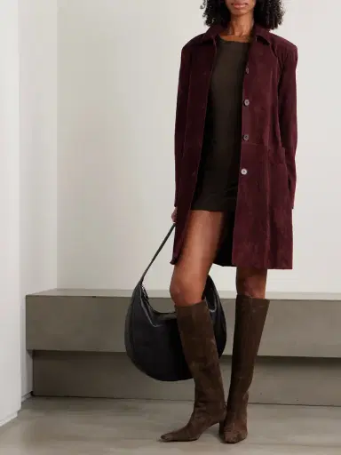 Nour Hammour Suede Coat | Thumbnail 2