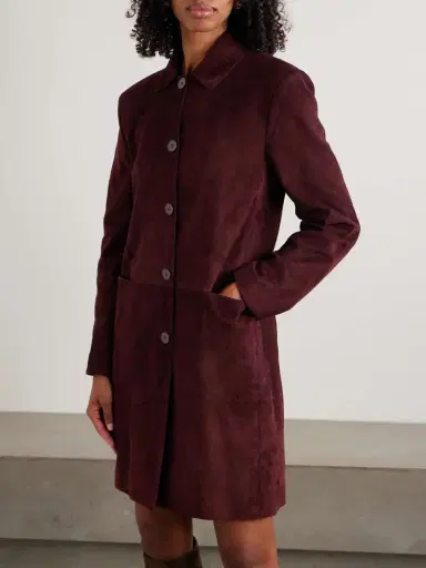 Nour Hammour Suede Coat | Thumbnail 3