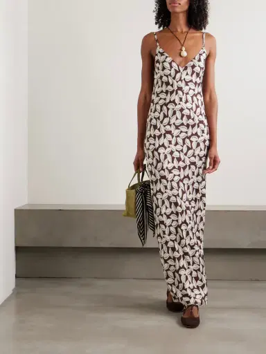 BODE Paper Birch Printed Twill Maxi Dress | Thumbnail 2