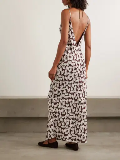 BODE Paper Birch Printed Twill Maxi Dress | Thumbnail 3