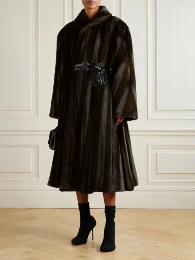 Balenciaga Belted Plush Coat | Thumbnail 2 Balenciaga Belted Plush Coat | Thumbnail 2
