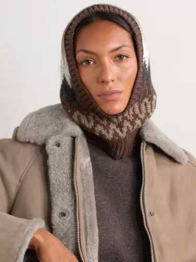 Brunello Cucinelli Sequin-embellished Fair Isle Cashmere Snood | Thumbnail 2