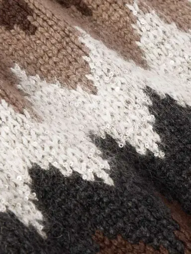 Brunello Cucinelli Sequin-embellished Fair Isle Cashmere Snood | Thumbnail 3