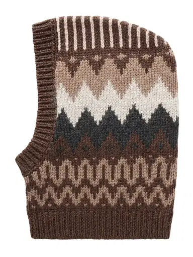 Brunello Cucinelli Sequin-embellished Fair Isle Cashmere Snood | Thumbnail 1