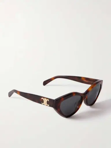CELINE Eyewear Triomphe Cat-eye Tortoiseshell Acetate Sunglasses | Thumbnail 3 CELINE Eyewear Triomphe Cat-eye Tortoiseshell Acetate Sunglasses | Thumbnail 3