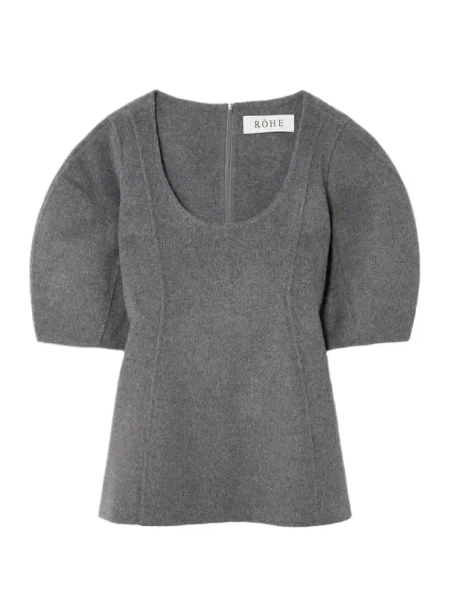 Brushed Wool And Cashmere-blend Felt Top
