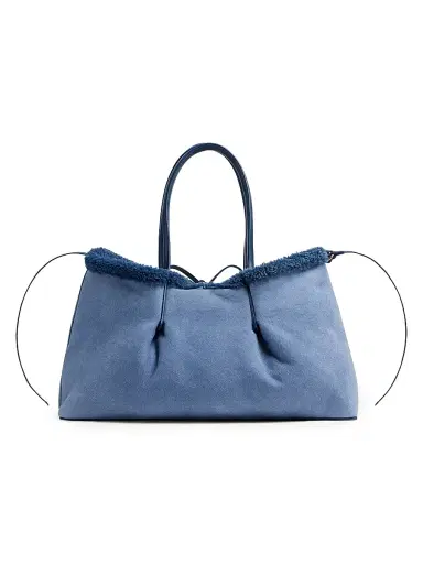 Bottega Veneta Women's Pinacoteca Reversible Shearling Tote - Ocean Pacific | Thumbnail 5 Bottega Veneta Women's Pinacoteca Reversible Shearling Tote - Ocean Pacific | Thumbnail 5