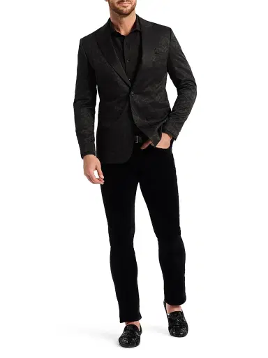 Robert Graham Men's Eldridge Woven Jacquard Sport Coat - Black - Size 42 | Thumbnail 2 Robert Graham Men's Eldridge Woven Jacquard Sport Coat - Black - Size 42 | Thumbnail 2