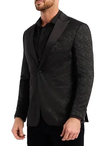 Robert Graham Men's Eldridge Woven Jacquard Sport Coat - Black - Size 42 | Thumbnail 3 Robert Graham Men's Eldridge Woven Jacquard Sport Coat - Black - Size 42 | Thumbnail 3