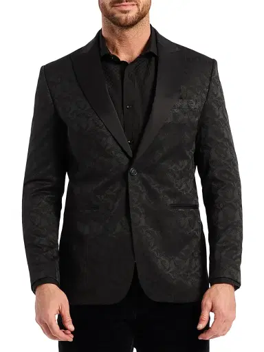 Robert Graham Men's Eldridge Woven Jacquard Sport Coat - Black - Size 42 | Thumbnail 1 Robert Graham Men's Eldridge Woven Jacquard Sport Coat - Black - Size 42 | Thumbnail 1