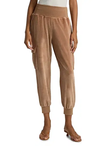 Cinq à Sept Women's Giles Velour Jogger Pants - Mocha - Size Medium | Thumbnail 3 Cinq à Sept Women's Giles Velour Jogger Pants - Mocha - Size Medium | Thumbnail 3