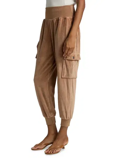 Cinq à Sept Women's Giles Velour Jogger Pants - Mocha - Size Medium | Thumbnail 4 Cinq à Sept Women's Giles Velour Jogger Pants - Mocha - Size Medium | Thumbnail 4