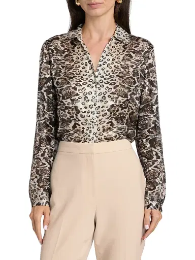 Elie Tahari Women's Madeline Printed Silk-Blend Blouse | Thumbnail 3