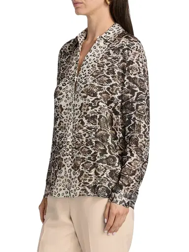 Elie Tahari Women's Madeline Printed Silk-Blend Blouse | Thumbnail 4