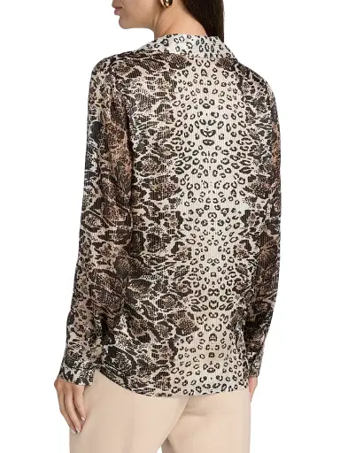 Elie Tahari Women's Madeline Printed Silk-Blend Blouse | Thumbnail 5