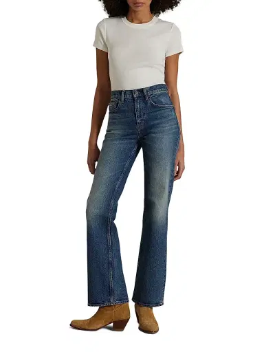Polo Ralph Lauren Women's High-Rise Straight-Leg Jeans - Peoria Wash | Thumbnail 2