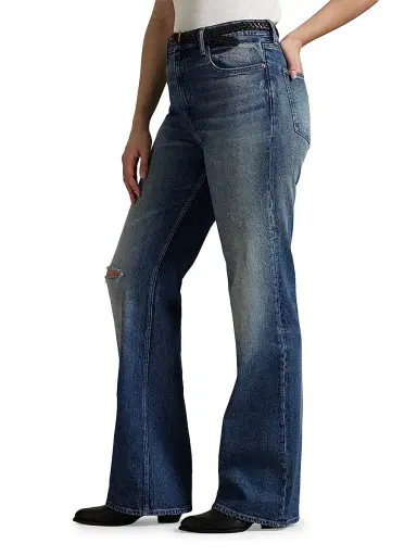 Polo Ralph Lauren Women's High-Rise Straight-Leg Jeans - Peoria Wash | Thumbnail 4