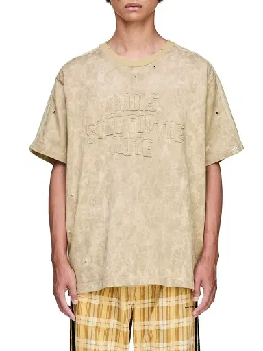 Adidas Men's x SFTM ADI006 Logo-Embroidered Cotton Crewneck T-Shirt - Clay Savannah - Size XL | Thumbnail 3