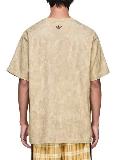Adidas Men's x SFTM ADI006 Logo-Embroidered Cotton Crewneck T-Shirt - Clay Savannah - Size XL | Thumbnail 4