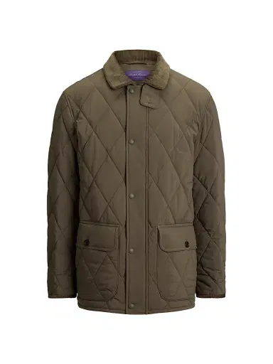 Ralph Lauren Purple Label Men's Carleton Quilted Barn Jacket - Olive - Size Small | Thumbnail 1 Ralph Lauren Purple Label Men's Carleton Quilted Barn Jacket - Olive - Size Small | Thumbnail 1