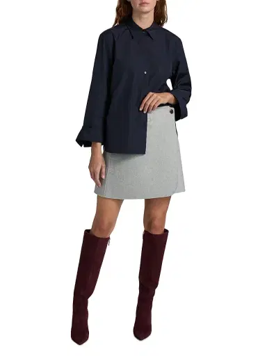 TWP Women's Next Morning Cotton Shirt - Midnight - Size Medium | Thumbnail 2