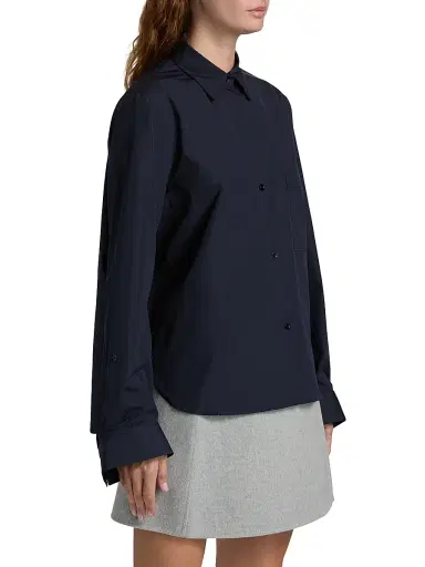 TWP Women's Next Morning Cotton Shirt - Midnight - Size Medium | Thumbnail 4